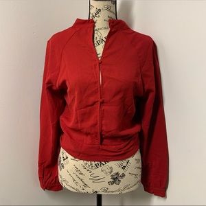 Feminine and dainty red tie top